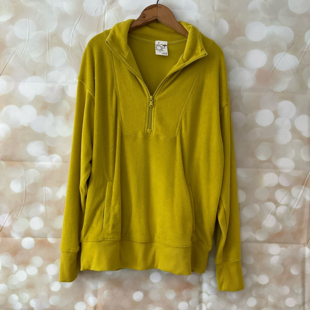 Offline by Aerie  Green/Yellow Terry Pullover